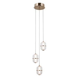 Lustra Auriu LED 3 becuri Alani - Img 2