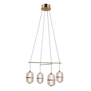 Lustra Auriu LED 4 becuri Alani - Img 3