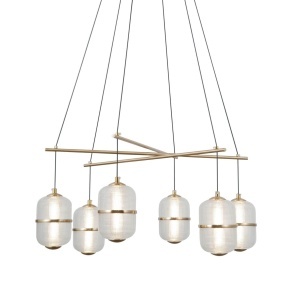 Lustra Auriu LED 6 becuri Alani - Img 5