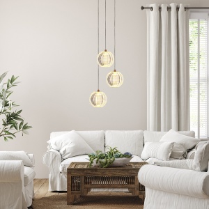 Lustra Brillant 3 Auriu LED CCT - Img 2