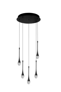 Lustra DALMA 5 ROUND Negru
