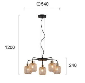 Lustra E27 Loren 4165500 - Img 2
