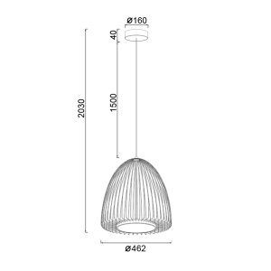 Lustra LED 43W 3000K SMART 9016 - Img 2