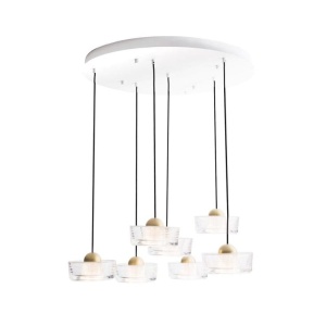 Lustra LIPARI P0544 LED Alb Auriu - Img 1