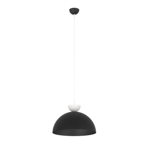 Lustra LUNARO 1L Negru Negru/Alb