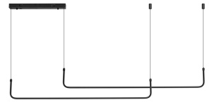 Lustra MARIO PENDANT 2 CCT Dimabil Negru + Telecomanda