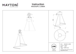 Lustra MOD242PL-L33BSK - Curve - Img 4