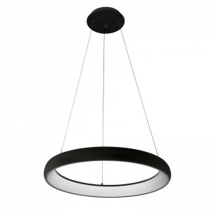 Lustra moderna neagra circulara cu led Alessia d61