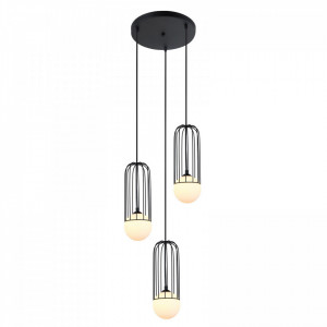 Lustra moderna neagra cu 3 pendule Simon