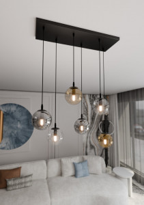 Lustra neagra, Lustra suspendata neagra, Lustra cu pendule, Lustra metal neagra, Lustra metal, Lustra moderna neagra, Lustra living, Lustra living neagra, Lustra moderna, Lustra dormitor, Lustra dormitor neagra, Lustra bucatarie, Lustra din metal, Lustra 