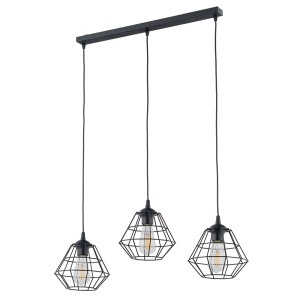 Lustra Negru 3xE27 DIAMOND 6203TK