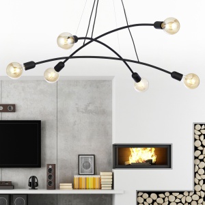 Lustra Negru 6xE27 HELIX 2726TK - Img 2