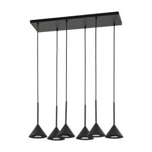 Lustra Negru 6xGU10 CONO 10306TK - Img 1