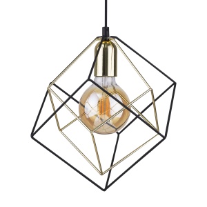Lustra Negru Auriu 1xE27 ALAMBRE 2777TK - Img 4