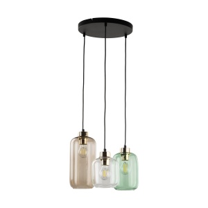 Lustra Negru Auriu 3xE27 MARCO 3325TK - Img 1