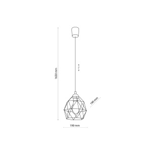 Lustra Negru Cupru 1xE27 GALAXY 1638TK - Img 4