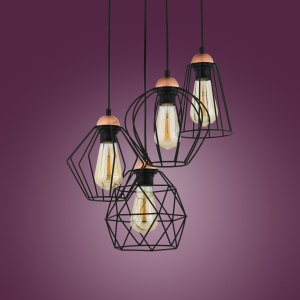 Lustra Negru Cupru 4xE27 GALAXY 1643TK - Img 4