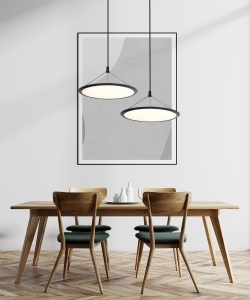 Lustra Negru LED 1 bec Cabras - Img 2