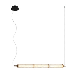 Lustra Sanpo Negru, Transparent 1xLED