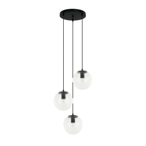 Lustra Sarpo Negru, Transparent 3xE27 - Img 1