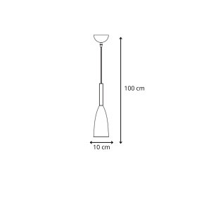 Lustra Solin 1 gri 1xE27 - Img 3
