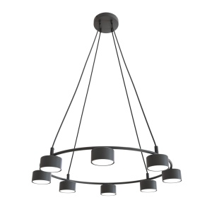 Lustra STARLIT 8 Negru - Img 2