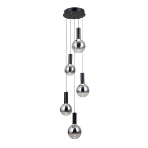 Lustra Strela Negru 5 x LED - Img 2
