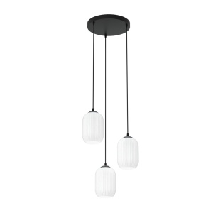 Lustra VERDI 3PREM Negru OPAL