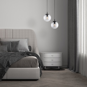 Pendul Negru 1xE27 ESME 3267TK - Img 2