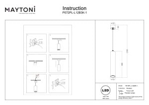 Pendul P072PL-L12B3K-1 - Focus LED - Img 2