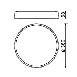 Plafoniera LED 30W Negru CCT CUMBUCO II 8836 - Img 2