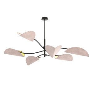 Plafoniera LOTUS 6 Negru Gri