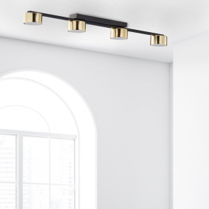 Plafoniera Negru Auriu 4xGX 53 DALLAS 6095TK - Img 2
