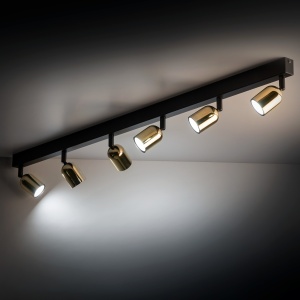 Plafoniera Negru Auriu 6xGU10 TOP 6034TK - Img 2