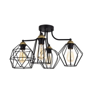 Plafoniera Negru Cupru 4xE27 GALAXY 2715TK