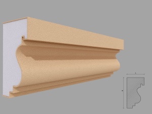 Solbanc/pervaz decorativ exterior FP221 dimensiuni 142x79x2000mm - Img 1