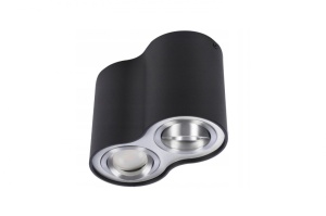 Spot aplicat BROSS 2 Negru/Aluminiu - Img 1