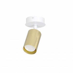 Spot aplicat modern baza alba cu metal auriu Zen