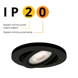 Spot incastrat Lagos Negru IP20 1xGU10 - Img 4