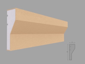 Ancadrament fereastra exterior FP137 dimensiuni 130x45x2000mm - Img 1