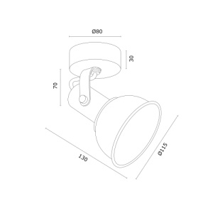 Aplica perete 1 bec TWIST A4900 - Img 3