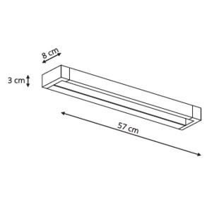 Aplica perete Denver Alb IP44 LED 4000K - Img 4