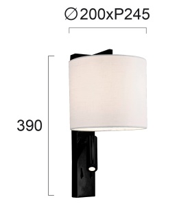 Aplica perete E27, LED 3000K Mayor 4229500 - Img 3