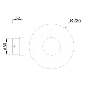 Aplica perete LED 9W 3000K VENUS 8034 - Img 2