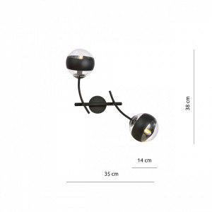 Aplica neagra, Aplica perete, Aplica dormitor neagra, Aplica perete lampa, Lampa de perete, Aplica dormitor, Iluminat interior, Aplica perete moderna, Aplica living, Aplica moderna dormitor, Aplica dormitor moderna, Aplica de perete living, Aplica de pere