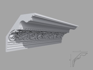 Bagheta de colt / Cornisa de interior poliuretan BC36 dimensiuni 150x160x2000mm - Img 1