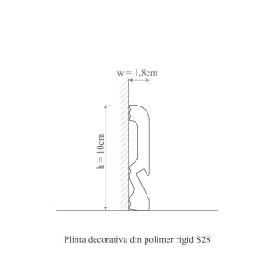 Brau polimer rigid, Manavi, S28-10x1.8x200 cm - Img 2