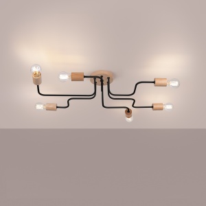 Candelabru TIMBO 6 Negru - Img 3
