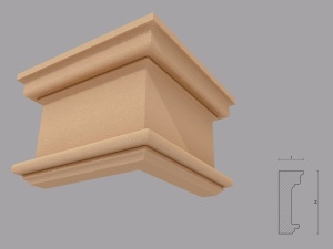 Capitel pentru pilastru FP703 dimensiuni 250x100x260mm - Img 2