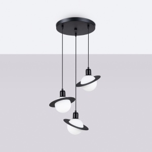 Lampă suspendată HYPERION 3P Negru - Img 2